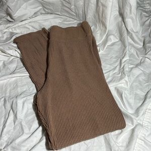 Tan Ribbed Abercrombie Leggings - XL